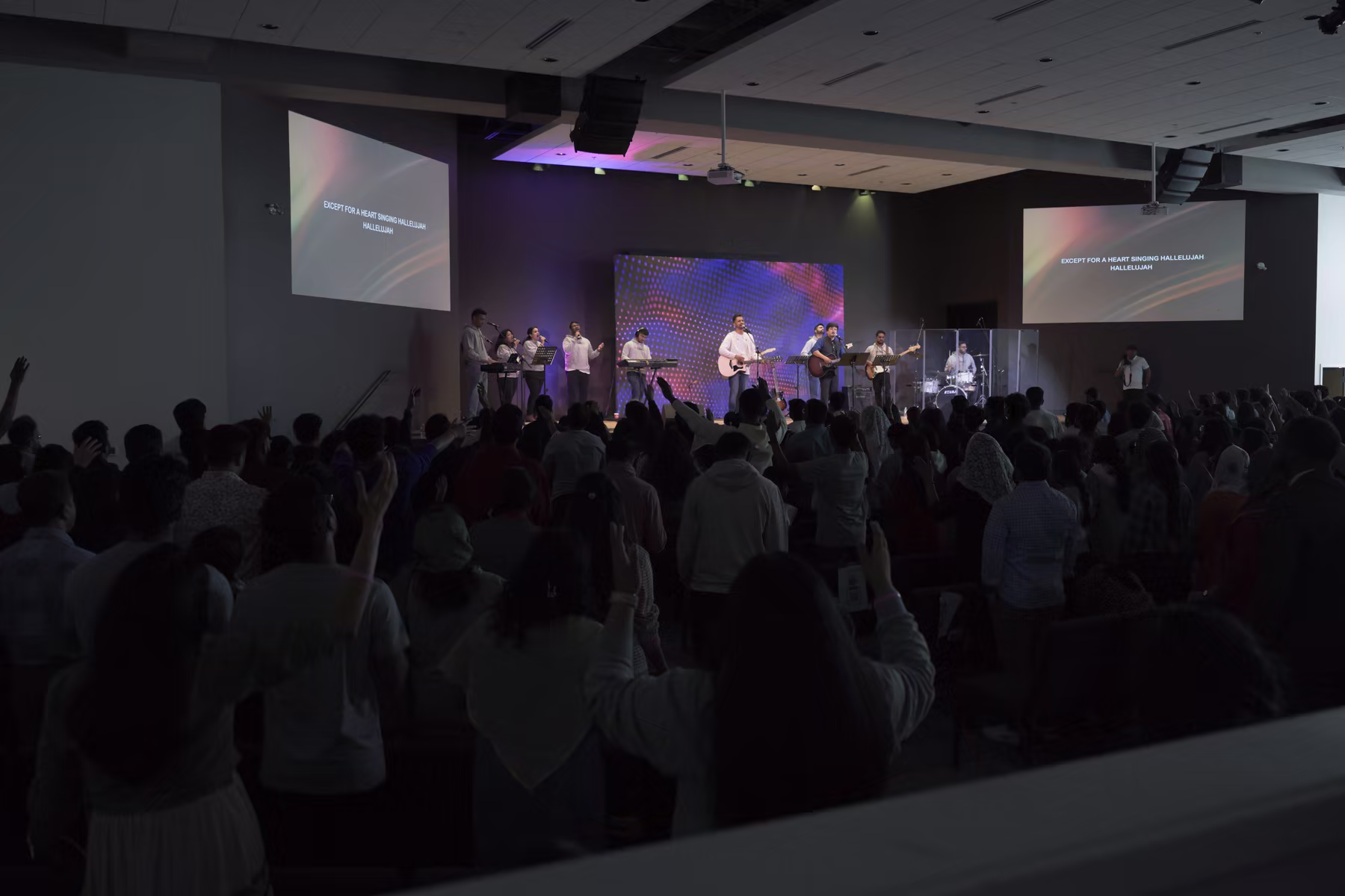 Students gathered in prayer at an ICPF Canada gathering