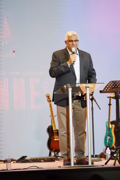 Speaker sharing a message at an ICPF Canada gathering